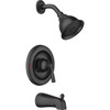 Moen Banbury Posi-Temp 1-Handle Lever Tub and Shower Faucet, Matte Black 82910BL