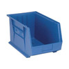 Hang & Stack Storage Bin, Polypropylene, Blue, 10 in H, 11 in W, 18 in L