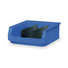 Storage Bin, Polyethylene, Blue, 5 7/8 in H, 12 3/8 in W, 19 3/4 in L
