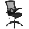Mesh Task Chair, 20 3-4-, Padded Flip-up, Back, Seat, Frame: Black  BL-X-5M-BK-GG