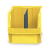 Storage Bin, Polyethylene, Yellow, 11 7/8 in H, 12 3/8 in W, 19 3/4 in L