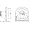 Dayton Exhaust Fan, 8", 466 cfm, 115V, 1 Phase 10D952