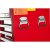 WESTWARD Side Cabinet, 7-Drawers, Powder Coated Red, 15.5" W x 18" D x 34" H  32H864