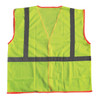 High-Visibility Vest, ANSI Class 1, U-Block, Mesh Polyester, Hook-and-Loop, Lime, Size L/XL