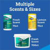 Disinfecting Wipes, 75 Wipe Canister, 7 in x 8 in Wipes, Lemon, White, PK6  15948