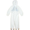 3m Hooded Disposable Coveralls, L, White, SMMMS 4520-L