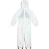 3m Hooded Disposable Coveralls, L, White, SMMMS 4520-L
