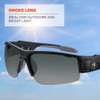 DAGR, Safety Glasses, Uncoated, Smoke Lens, Black Frame, Half-Frame