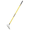 16-1/4 in Steel Bow Rake, 16 Tines, 60 in L Fiberglass Handle