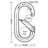 Lucky Line Interlocking Snap, SS, 3-4 in Eye Dia 4FCE9