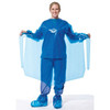 Polyco Gown, Polyolefin, Welded, 4 mil, 55 in, Blue, L, 50 PK 42580
