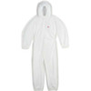 3m Hooded Disposable Coveralls, Xl, White, Microporous Laminate 4510-XL