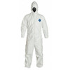 Disposable Coverallss, Hooded Coverall, L, Tyvek(R) 400, Elastic Wrist, Elastic Ankle, Serged Seam