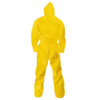 Kleenguard ChemSpry Protect Covall Hood Zip Frnt EWA LG YEL 09813