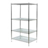 Wire Shelving Unit, 18"D x 48"W x 63"H, 4 Shelves, Chrome  1ZTJ5