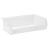 Hang & Stack Storage Bin, Polypropylene, Clear, 5 in H, 16 1-2 in W, 10 7-8 in L  QUS245CL