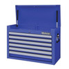 WESTWARD Top Chest, 6-Drawers, Powder Coated Blue, 26" W x 16.5" D x 18.5" H