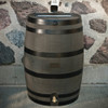 RTS Home Accents 50 Gal. Woodgrain Polyethylene Flat Back Rain Barrel 5510-00600A-56-00 704659