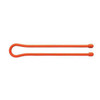 Gear Tie, 18 in L, Variable Max Bundle Dia., Orange, Rubber, Wire, 2 PK