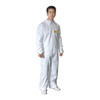 Condor Collared Disposable Coveralls, Xl, White, zipper 30C537
