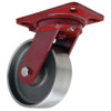 Hamilton Plate Caster,Swivel,Forged Steel,6 in,2000 lb S-HS-6FSB-4SL-FB
