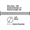 Prime-Line 2 In. x 28 In. Left Wind Garage Door Torsion Spring GD 12322 254571