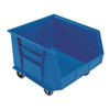 Mobile Storage Bin, Polypropylene, Blue, 11 in H, 16 1/2 in W, 18 in L