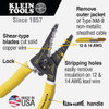 Klein 7-3-4 In. 12-2 and 14-2 AWG Solid Kurved NM Wire Stripper K1412 342068
