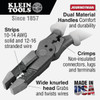 Klein 8 In. Hybrid Pliers Crimper & Stripper J215-8CR 332659