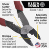 Klein 9 In. Forged Steel Crimper & Stripper-Cutter 2005N 308436