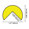 Knuffi Corner Guard,Rounded Shape,1-3-4" D 60-6700