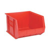 Hang & Stack Storage Bin, Polypropylene, Red, 11 in H, 16 1/2 in W, 18 in L