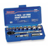 Westward 89 pc Socket Wrench Set, 1-4 in, 3-8 in, 1-2 in Drive Sizes 4PM18