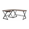 L Shaped Desk Office Desk, 50" D X 29-3/4" H, 87" W X Laminate, Teakwood