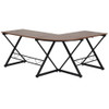 L Shaped Desk Office Desk, 50" D X 29-3-4" H, 87" W X Laminate, Teakwood  NAN-WK-109-GG