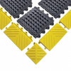 Interlocking Drainage Mat, 3 ft L x 3 ft W, 1 in Thickness, PVC, Diamond, Black  620S3636BY