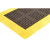 Interlocking Drainage Mat, 3 ft L x 3 ft W, 1 in Thickness, PVC, Diamond, Black  620S3636BY