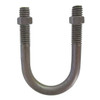 Round U-Bolt, 1/2"-13, 3 1/2 in W, 5 in H, Plain Stainless Steel