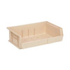Hang & Stack Storage Bin, Polypropylene, Ivory, 5 in H, 16 1/2 in W, 10 7/8 in L