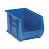 Hang & Stack Storage Bin, Polypropylene, Blue, 8 in H, 8 1/4 in W, 13 5/8 in L