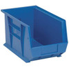 Hang & Stack Storage Bin, Polypropylene, Blue, 8 in H, 8 1/4 in W, 13 5/8 in L