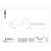 Blind Rivet, Dome Head, 1-4 in Dia., 9-16 in L, Steel Body, 25 PK  MGLT-R8-6-PKT