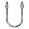 Round U-Bolt, 1/2"-13, 3 9/16 in W, 5 3/4 in H, Plain Stainless Steel