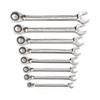 8 Piece 72-Tooth 12 Point Reversible Ratcheting Combination SAE Wrench Set