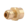 Sharkbite Push-Fit Adapter Fitting, 1-4 in Tube Size, Brass, Brass U066LF