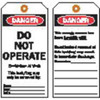 Brady Danger Tag,5-1-2 x 3 In,Hd Polyest,PK25, 65527 65527