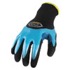Coated Gloves, Nitrile-Nylon Palm, Acrylic Lining, Black-Blue, XL ( 10 )  KC1SNW2-05-XL