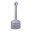Justrite Smokers Cease-Fire Cigarette Receptacle, 1 gal., Pewter 26806