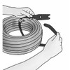 Hook and Loop Strap, No Adhesive, 8 in, 0.75 in W, Red, 45 PK  176042
