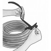 Hook and Loop Strap, No Adhesive, 8 in, 0.75 in W, Red, 45 PK  176042